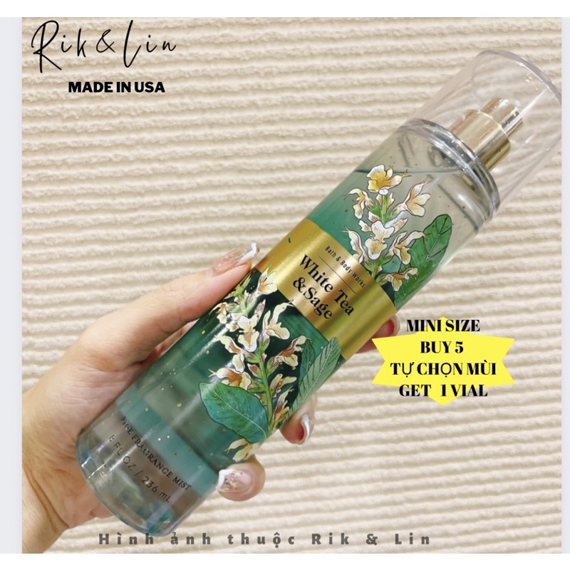 |Auth| WHITE TEA & SAGE - Xịt Thơm Body Mist Usa