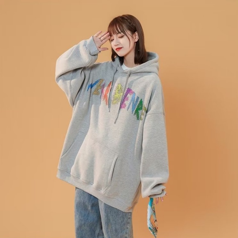 Áo Hoodie Dáng Rộng In Chữ Thời Trang Hàn Quốc Cao Cấp Cho Nam
