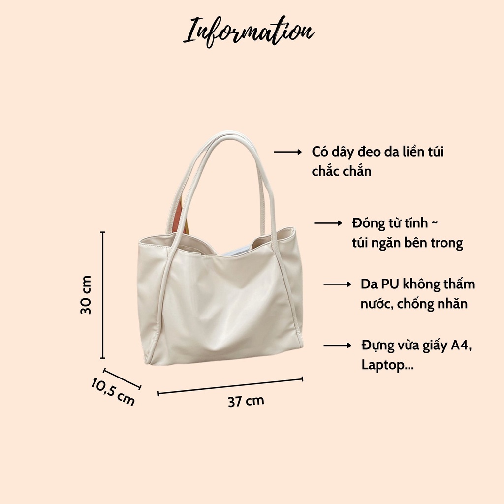 Túi Tote Nữ Da Đựng Vừa Laptop Giấy A4 Túi Đi Học Giá Rẻ Hot Thu Đông Thiscoshop Thisco Shop