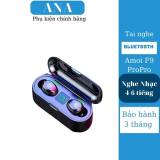 Tai nghe bluetooth kiêm sạc dự phòng f9 pro 3000mah. tai nghe amoi f9 pro chống mồ hôi và đi mưa thoải mái.