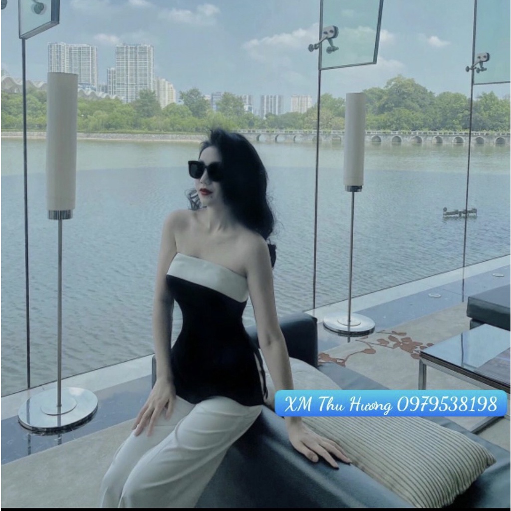 Set quần dài và áo cúp ngực siêu tôn dáng