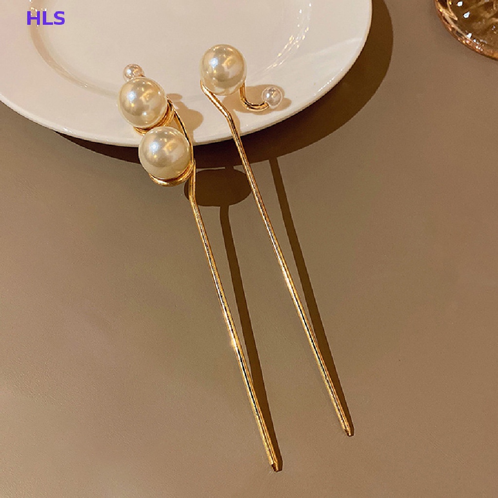 Trâm Cài Tóc Đính Ngọc Trai Nhân Tạo Bằng Kim Loại Cho Nữ