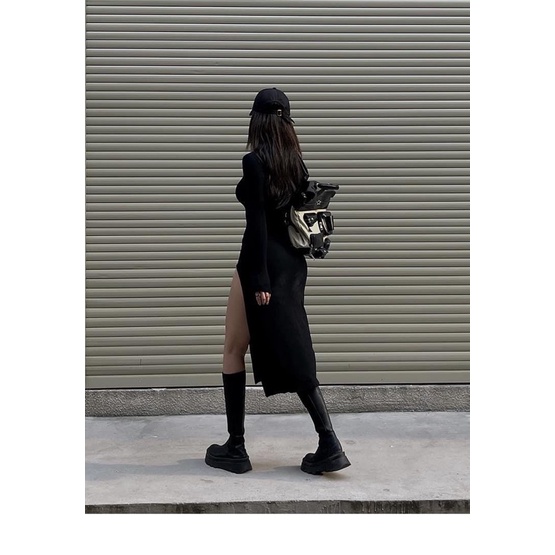 Đầm Body bigsize Xẻ Đùi Siêu Hack Dáng