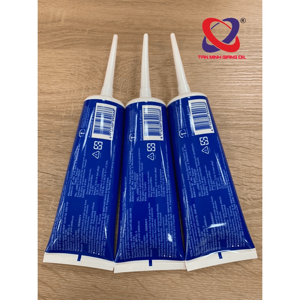 Dầu láp xe ga, nhớt láp hộp số Total Hi Perf Gear Oil 85W140 combo 2-4 tuýp