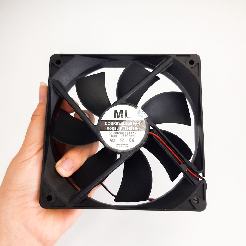 Quạt Tản Nhiệt 12V 12x12CM Quạt BrushLessQuạt Hút Mùi Thổi Nhiệt 12CM