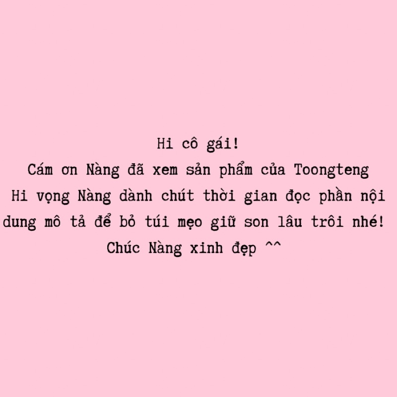 Son kem lì Cappuvini phong cách ins mềm mại tôn da water tint