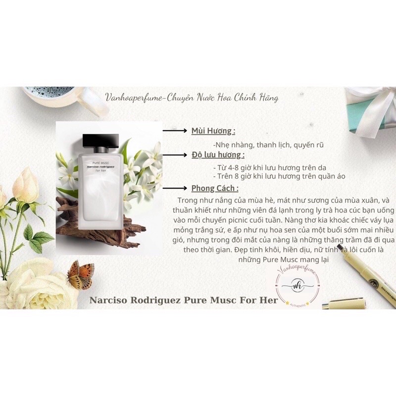 Nước Hoa Narciso Rodriguez Pure Musc For Her 10ml