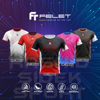 Bộ Đồ Thể Thao Cầu Lông Cổ Tròn Felet Rn-3593,3594,3595,3596