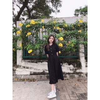Đầm Eileen nút dài
