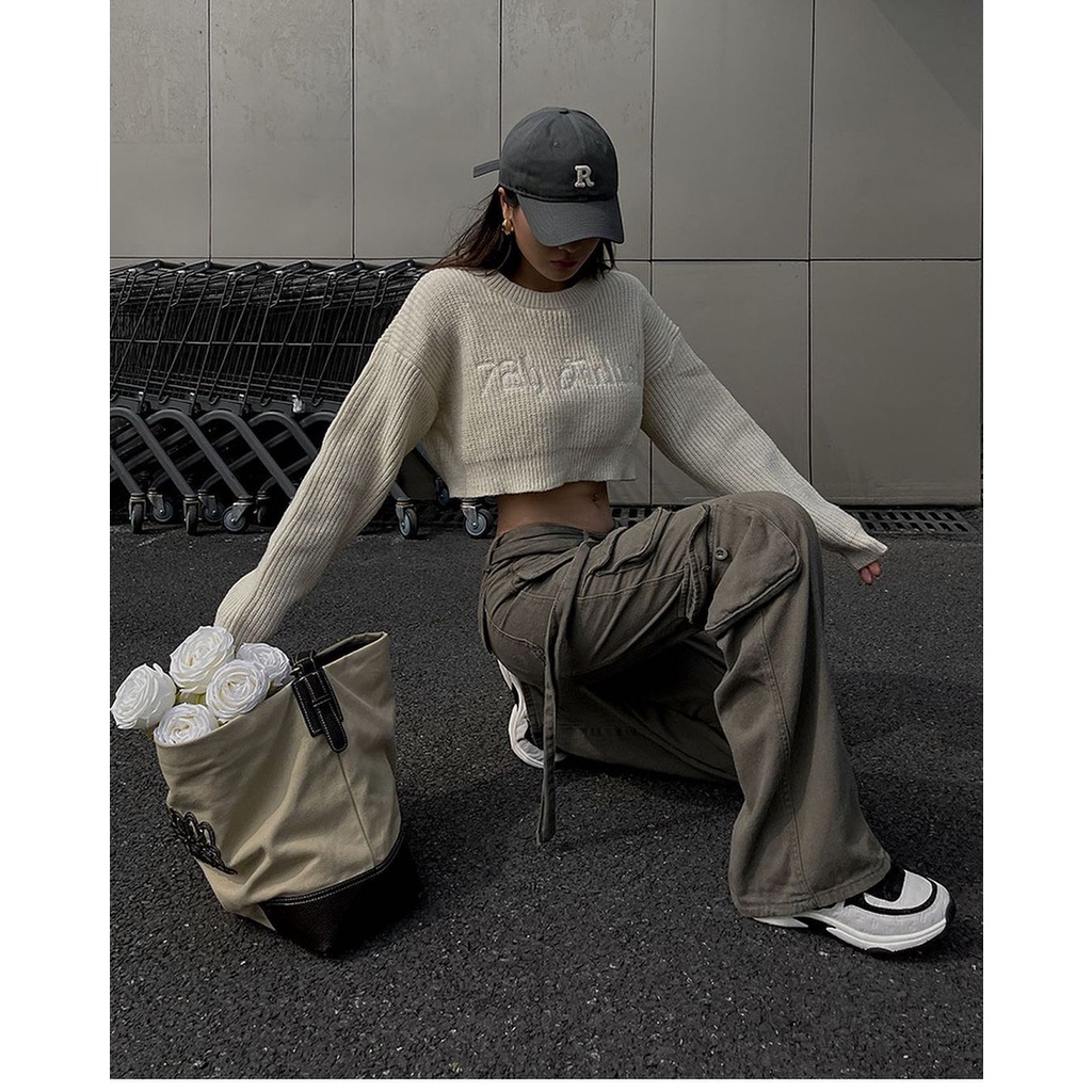 QADCOL Áo Thun Nữ Dài Tay Cổ Tròn Thời Trang Hàn