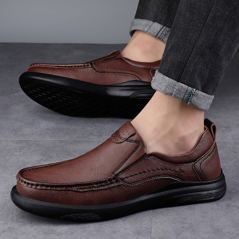 Giày Lười Chất Liệu Da Thời Trang Cho Nam