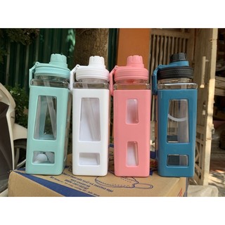 BÌNH NƯỚC VUÔNG HÌNH CON GẤU SIÊU CUTE 700ml
