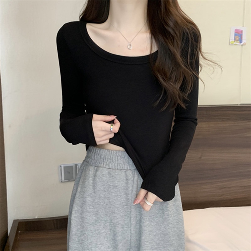 NRVP Áo Thun Nữ Dài Tay Dáng Rộng Thời Trang Hàn Quốc