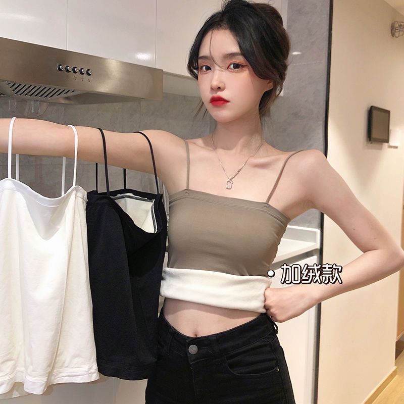 Áo Lót Lông Cừu Dày Dặn Giữ Ấm Mùa Thu Đông Phiên Bản Hàn Quốc Cho Nữ