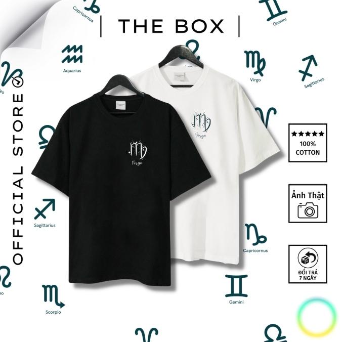 Áo thun in theo yêu cầu THE BOX STUDIO 12 cung hoàng đạo unisex form rộng dành cho cặp đôi nhiều màu