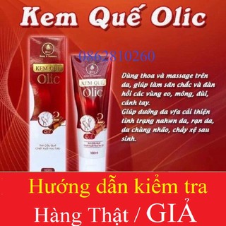 Kem Tan Mỡ Olic Kem Quế olic mẫu mới