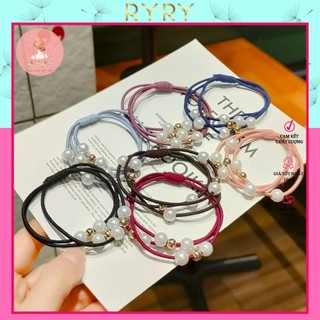 Set 5 Cột Tóc Hạt Ngọc Cực Xinh Dây Nhiều Lớp Cho Nữ