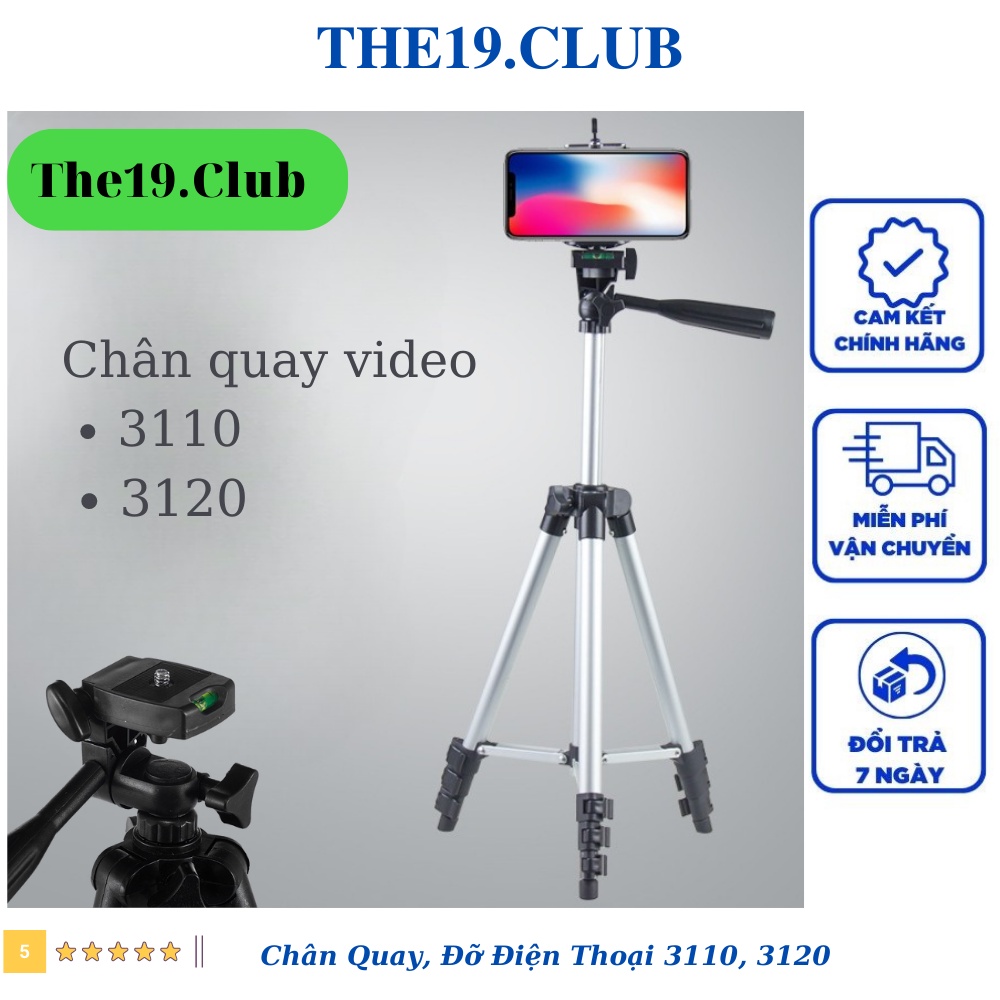Chân đế giá đỡ điện thoại, máy ảnh, máy chiếu, webcam gậy tripod 3 chân TF-3110 chụp hình, quay phim, livestream, selfie
