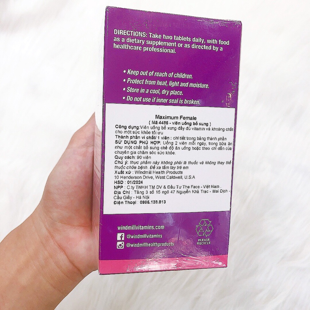 Maximum Female Viên Uống Bổ Sung Đầy Đủ Vitamin Và Khoáng Chất Cho Một Sức Khỏe Tối Ưu