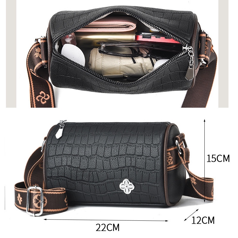 Túi Xách Boston Đeo Chéo Vai Hình Tròn Cỡ Nhỏ Thời Trang Cao Cấp Cho Nữ