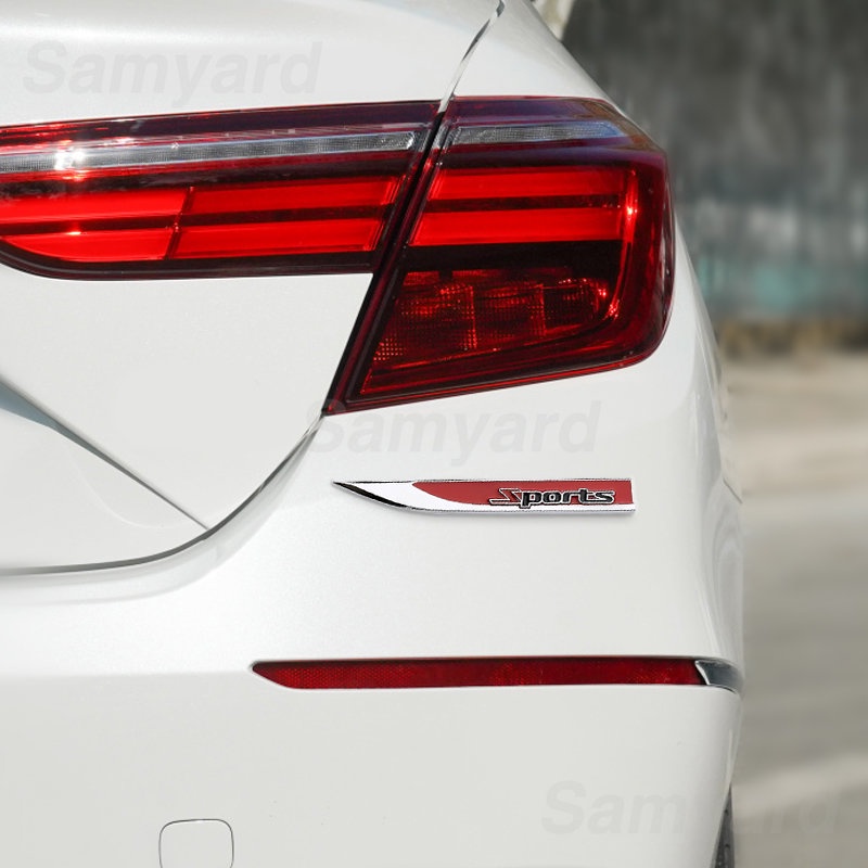 Bộ 2 Miếng Dán Logo 3D Bằng Kim Loại Trang Trí Cửa Xe Hơi Perodua Proton Honda Toyota TRD Volkswagen Kia BMW AMG RS