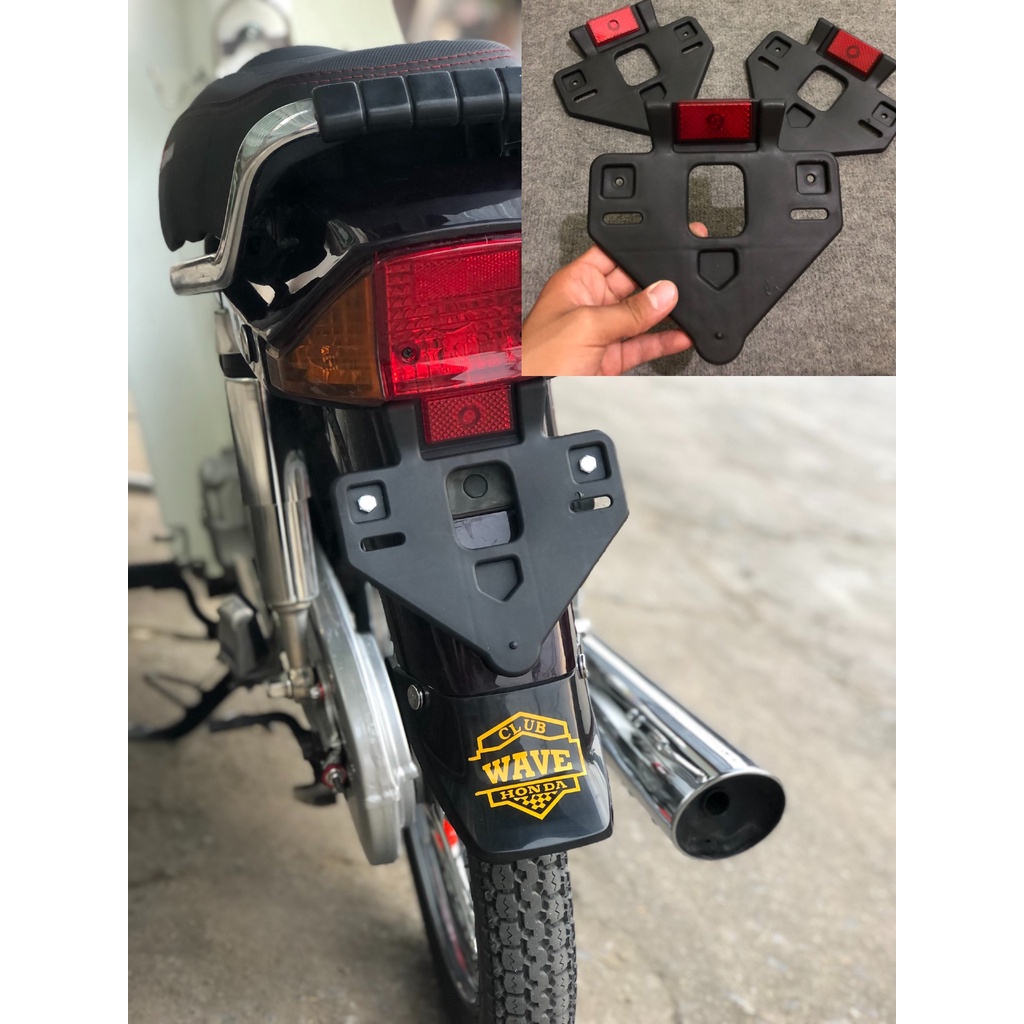 Pát bắt biển số hình tam giác , lắp vừa cho các dòng xư Honda , Yamaha. ( có phản quang )