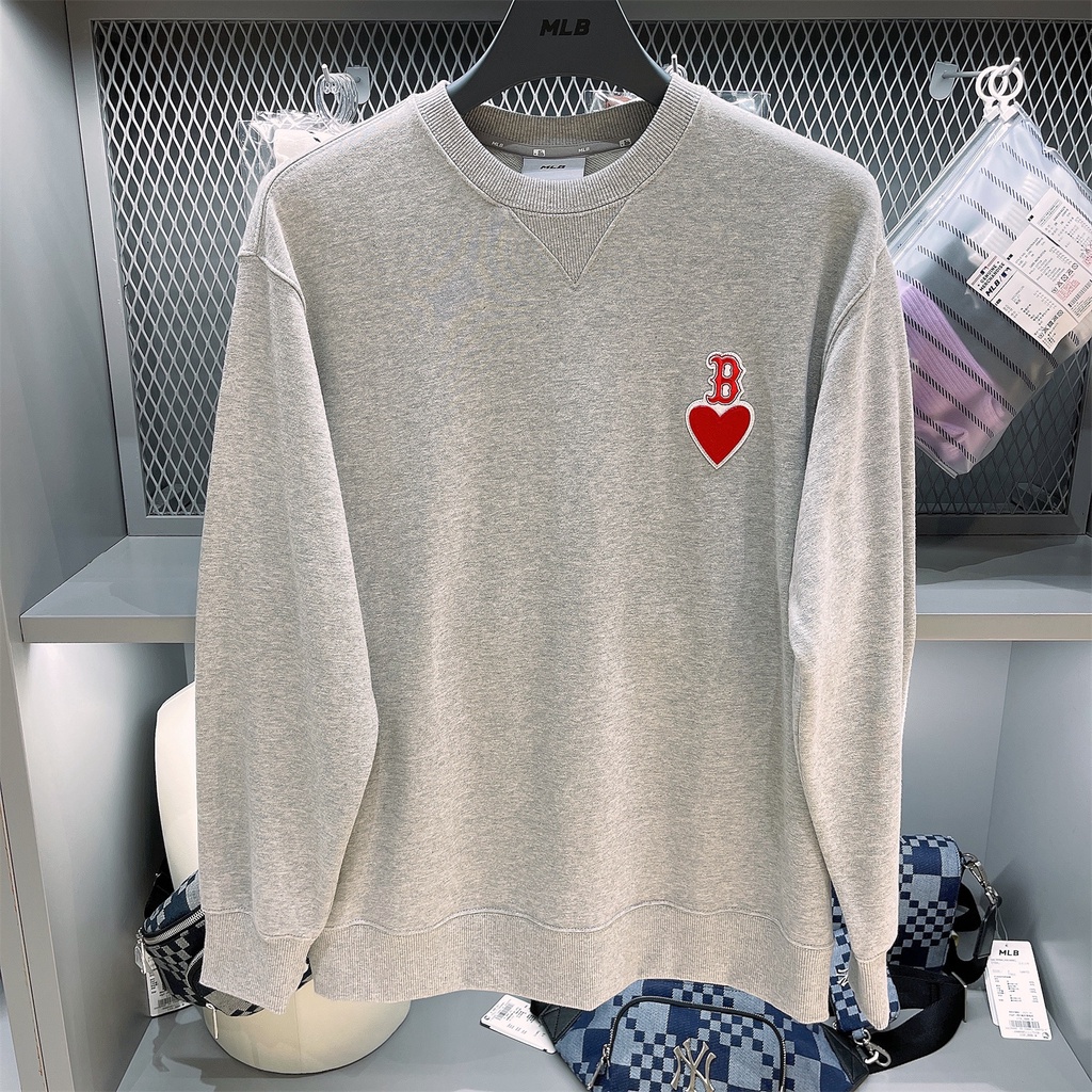Mlb Áo Nỉ Dài Tay Màu Trơn In Chữ NY Thời Trang Thu Đông Cho Nam Nữ