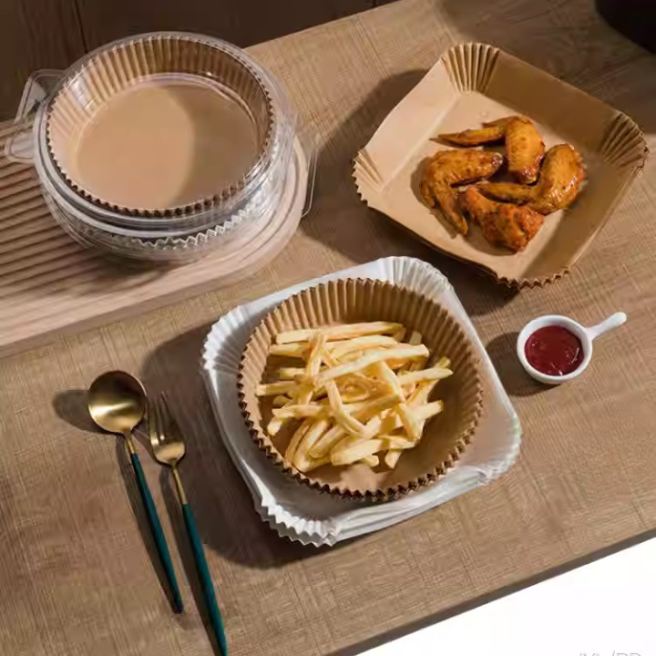 Giấy nến cho nồi chiên không dầu set 50 tờ, giấy nướng bánh chống dính an toàn sức khỏe