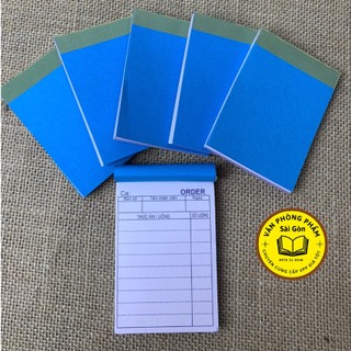 Sổ xé / cùi xé order 2 liên - khổ 7x10cm - có chữ