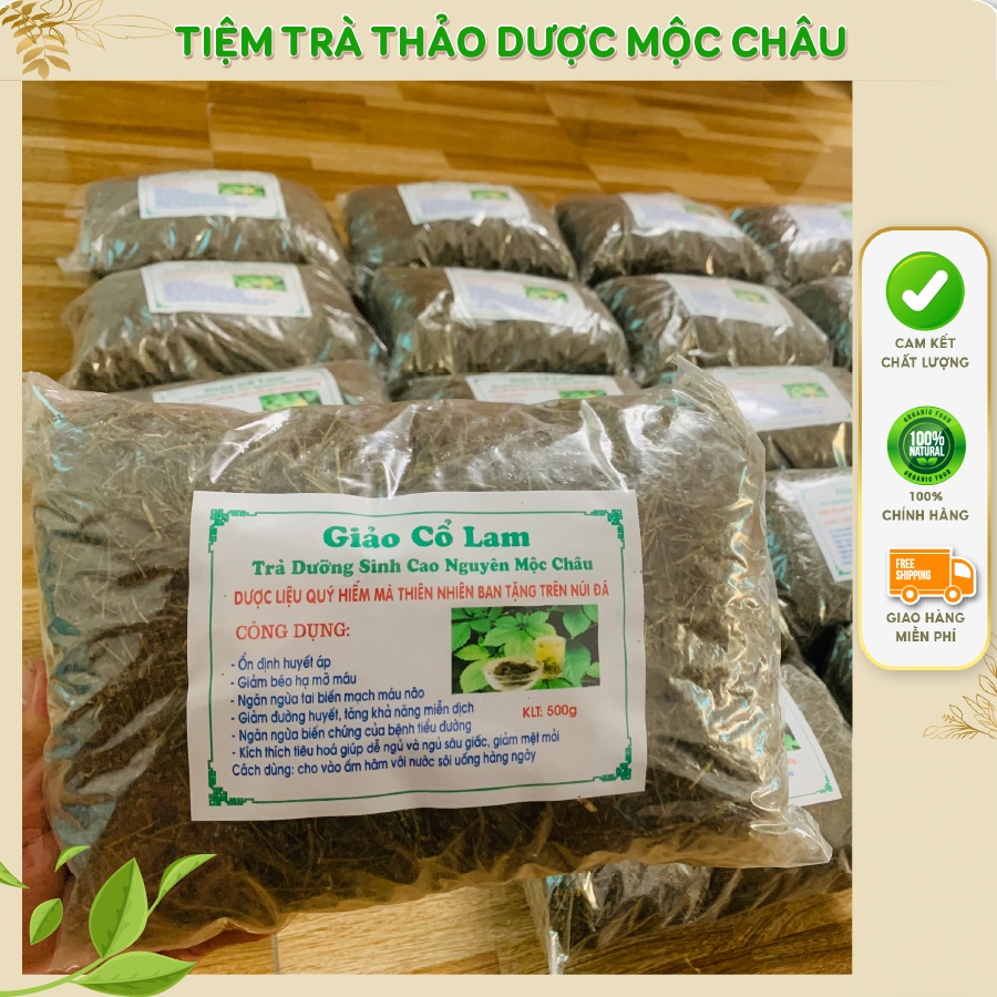 Trà Giảo Cổ Lam Mộc Châu 5 lá túi 500g