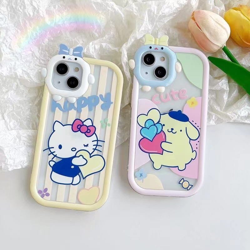 ốp lưng For iPhone 14 14 Pro 14 Pro Max X 12 XR 11 Xs Max 13 13 Pro 11 Pro XS 7 Plus 11 Pro Max 12 Pro 14 Plus 8 Plus 13 Pro Max 12 Pro Max 6 Plus 7 8 SE 2020 6S Plus 6 6S Silicone Little Monster Phone Case Phim hoạt hình Hello Kitty Soft Case