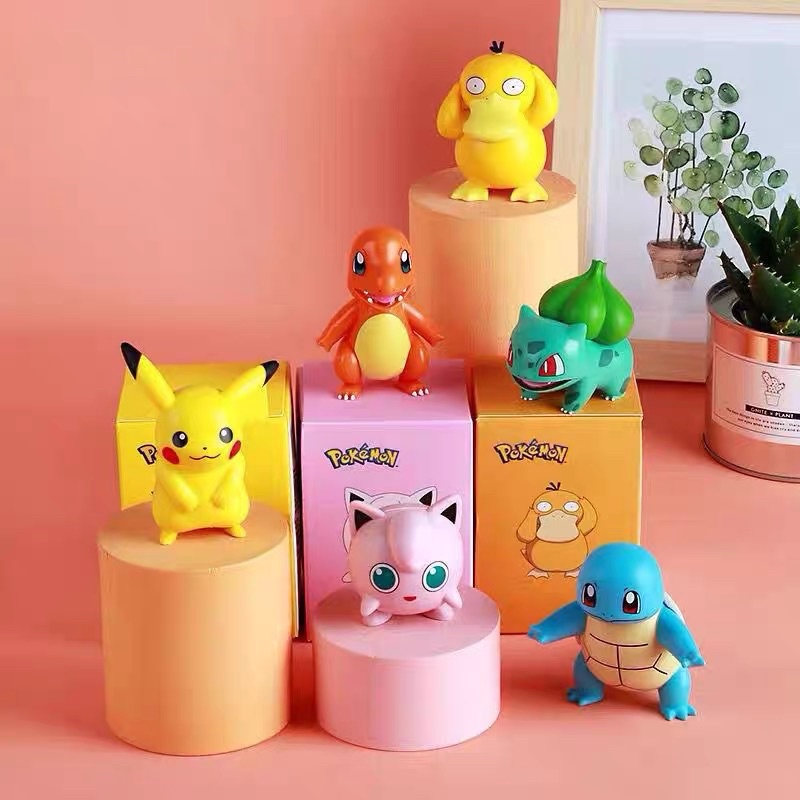 Mô hình Chính hãng Búp bê Trang trí Pokemon Pikachu Little Fire Dragon Đồ chơi trang trí