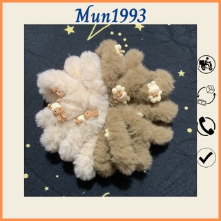 Dây buộc tóc, cột tóc lông siêu mềm mịn đính charm thỏ dễ thương Mun1993