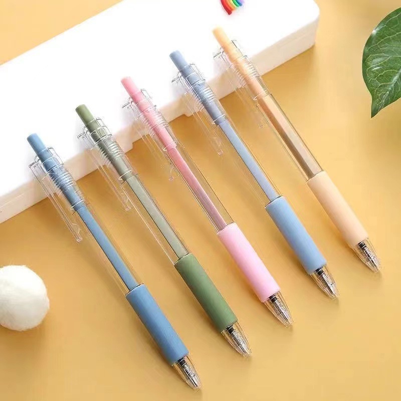 Bút bi đen gel MODINA 0.5mm vỏ màu morandi dễ thương