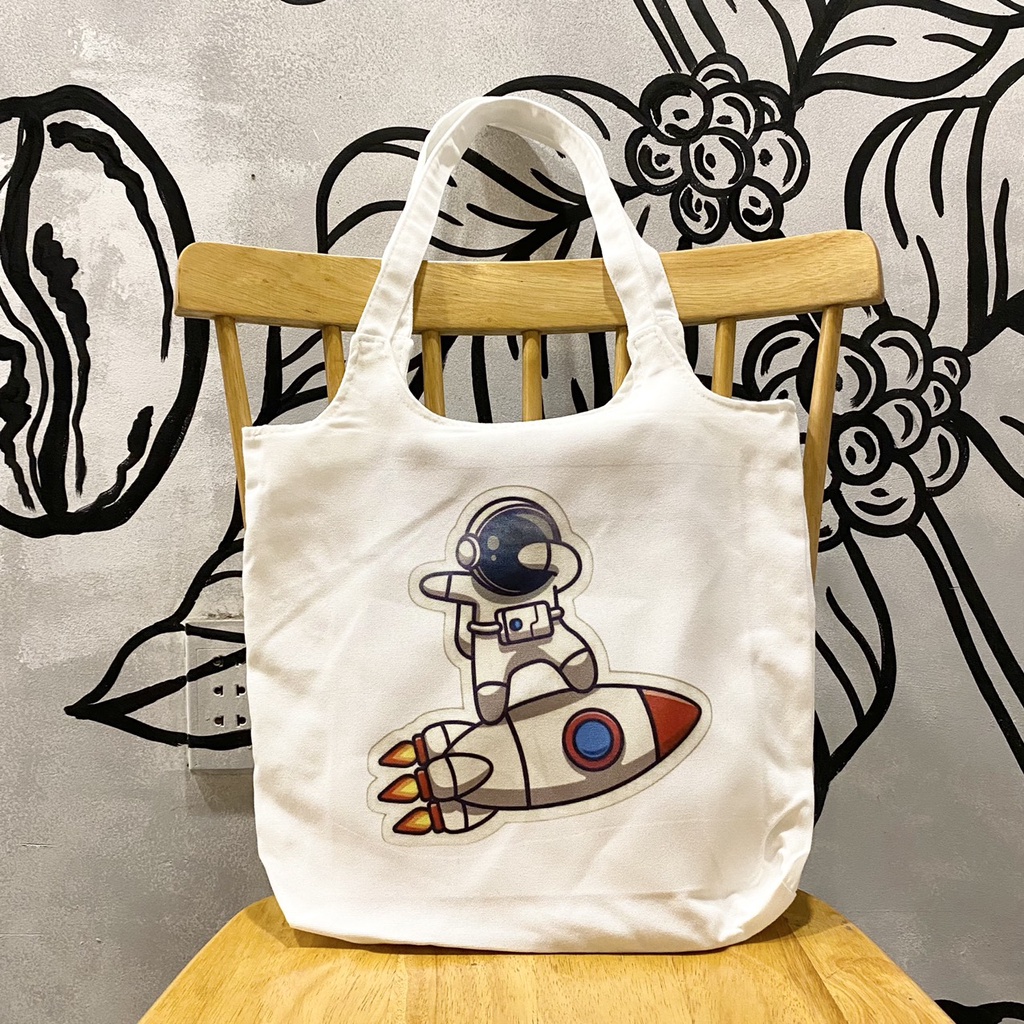 Túi tote, vải canvas 100% poli cao cấp, phong cách thời trang ulzzang, có khoá miệng xịn xò PHI HÀNH GIA