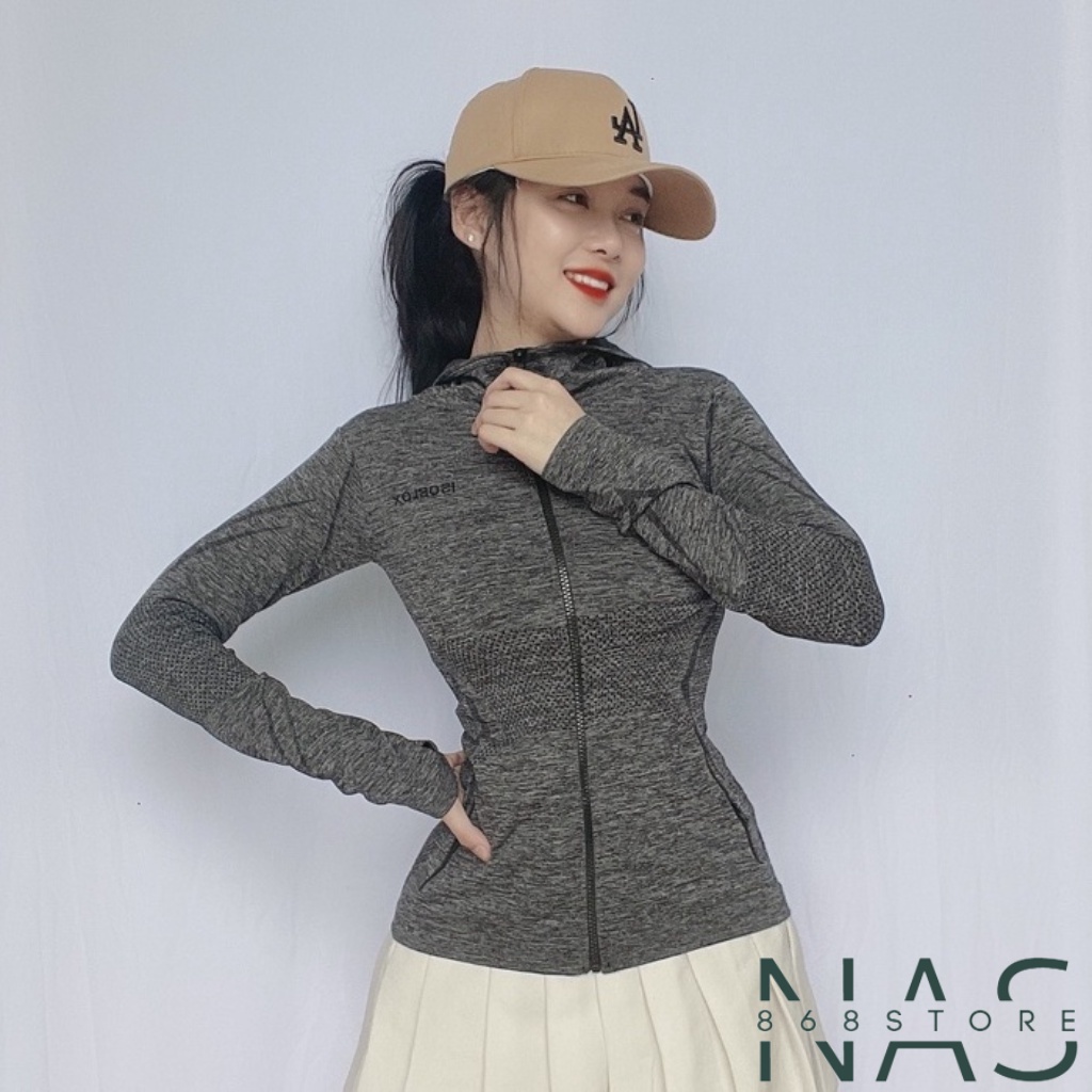 Áo Khoác Gym Nữ,Áo Khoác Quảng Châu Thun Dệt Cao Cấp Ôm Body Thể Thao Nữ MS03