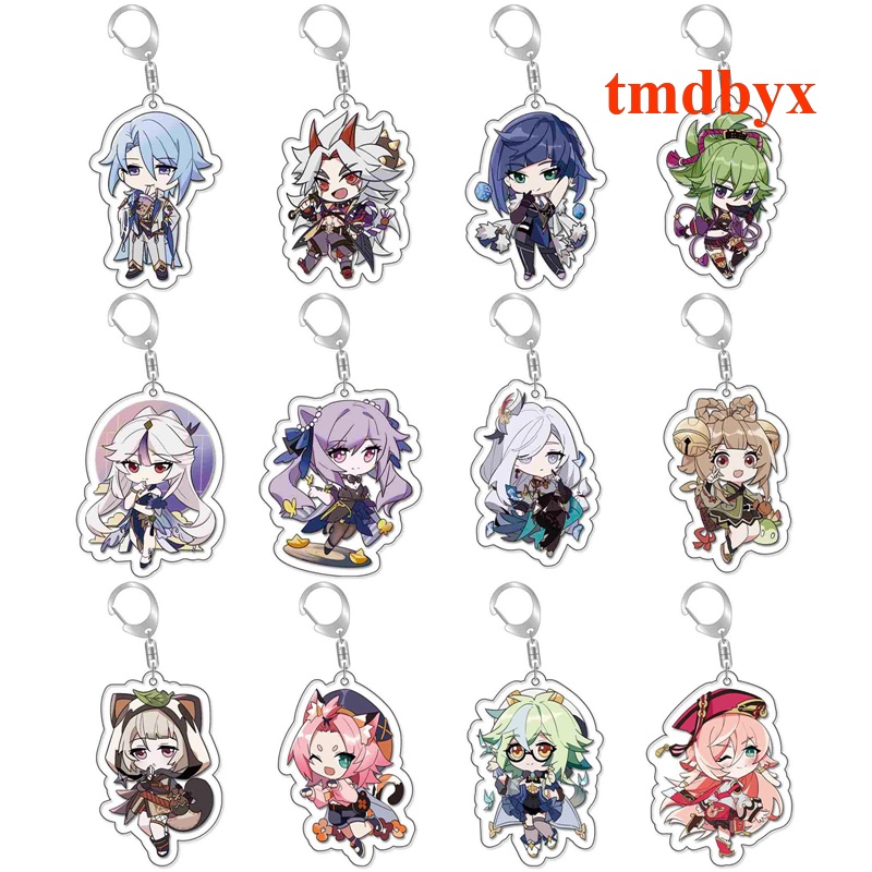Tmdbyx Móc Khóa Nhân Vật Anime Genshin Va Chạm Zhongli Hutao Yelan Dễ Thương