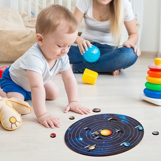 Đồ chơi lắp ráp hệ mặt trời bằng gỗ 1 2 3 4 galaxy giáo dục sớm cho bé