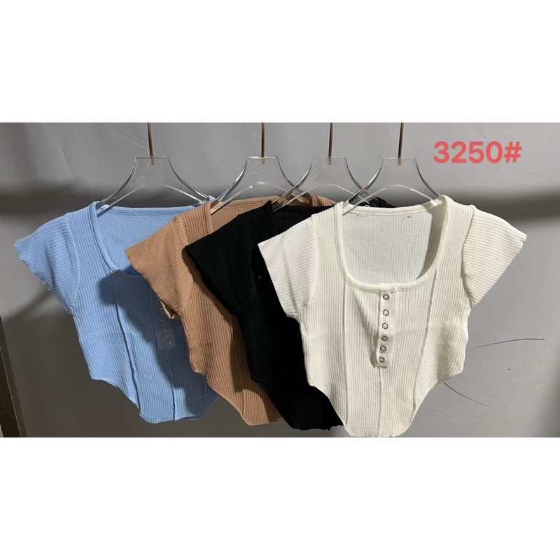 Áo Phông Nữ, Phông Chất Tăm Nhiều Màu co giãn len tăm