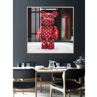 Tranh Laminate Tráng Gương - Chú Gấu Bearbrick TƯỜNG VIP