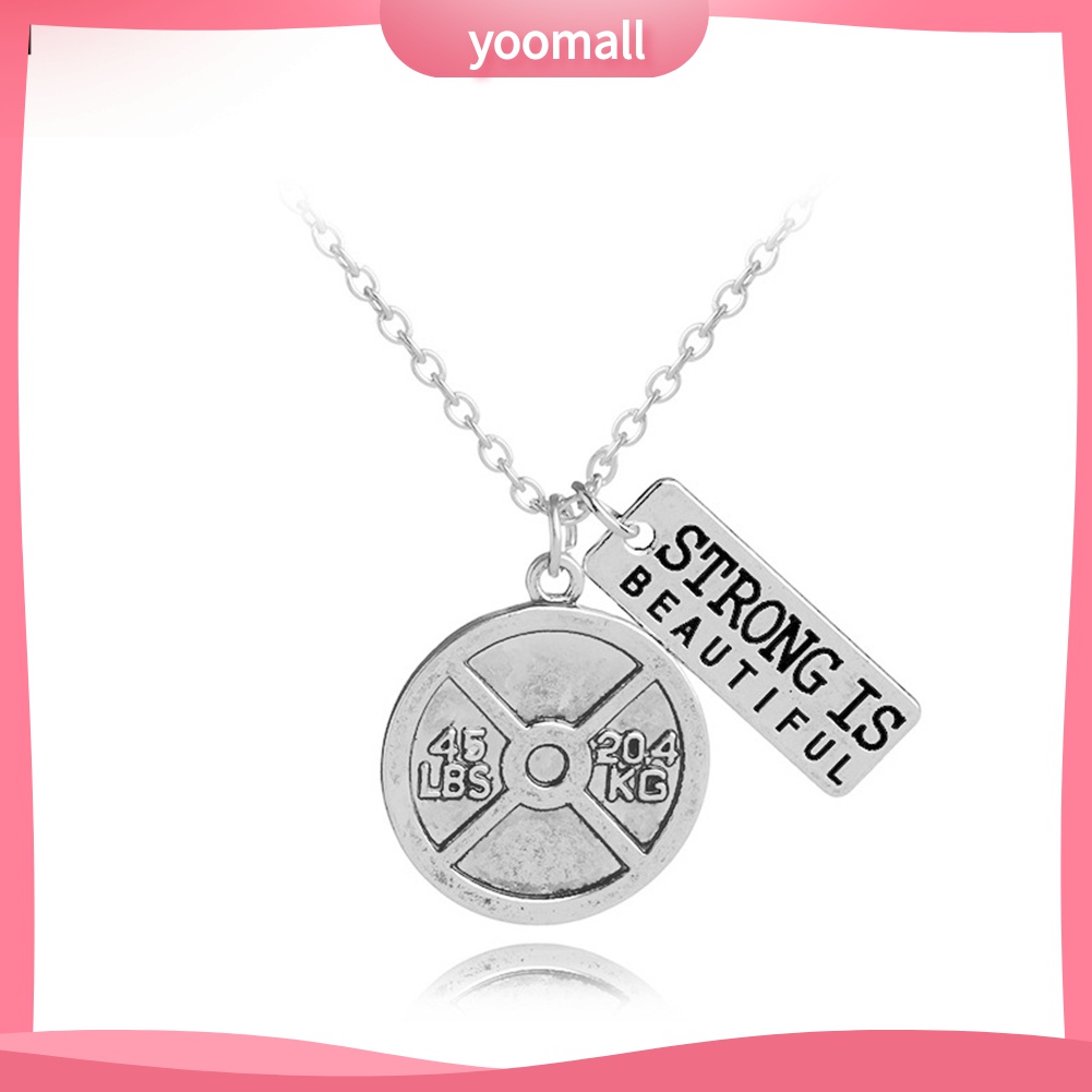 Vòng cổ Mặt Hình Quả Tạ Thời Trang Mùa Thu Cho Cặp Đôi