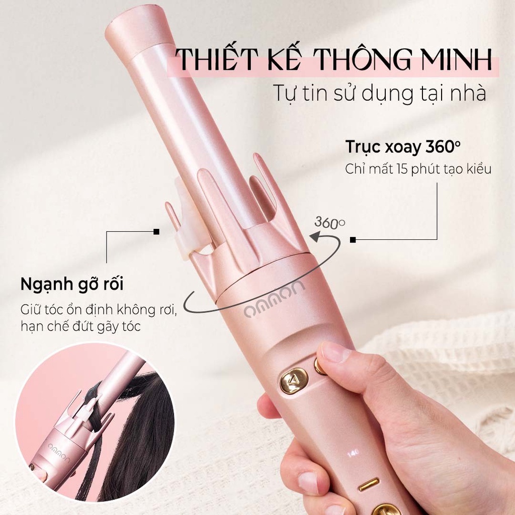 Máy uốn tóc tạo kiểu tự động OMMON Auto Rotating Hair Curler (giống hệt máy Halio nhưng rẻ hơn, cùng nhà máy sản xuất)