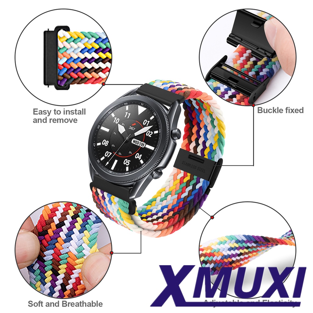 Dây Đeo Nylon Co Giãn 22mm Cho Đồng Hồ Thông Minh Samsung Galaxy Watch 3 45mm / Huawei GT3 / 2 / PRO 46MM