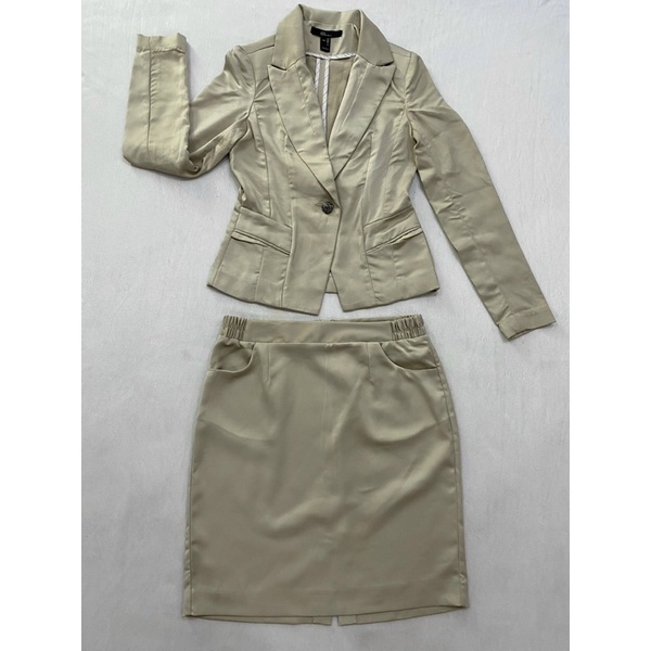 (B519) Bộ vest công sở vải phi lụa cao cấp Nino.maxx (Size M) - Thanh lý vnxk