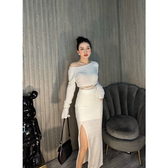 SÉT VÁY ÁO LÔNG NHẸ& TKCC XẺ TÀ QUẤN BỤNG SEXY FORM ĐẸP SIÊU TÔN DÁNG CHUẨN BODY ĐẸP🥰 ĐỦ MÀU,KHÁCH MUA MÀU ĐEN GHI CHÚ Ạ