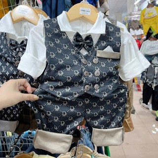 bộ cotton Cơ Trưởng xịn mịn cho bé trai