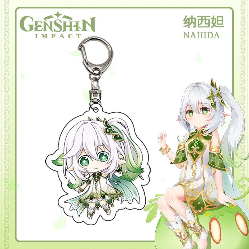 Móc Khóa Nhựa Acrylic Hình Genshin Impreza Dễ Thương