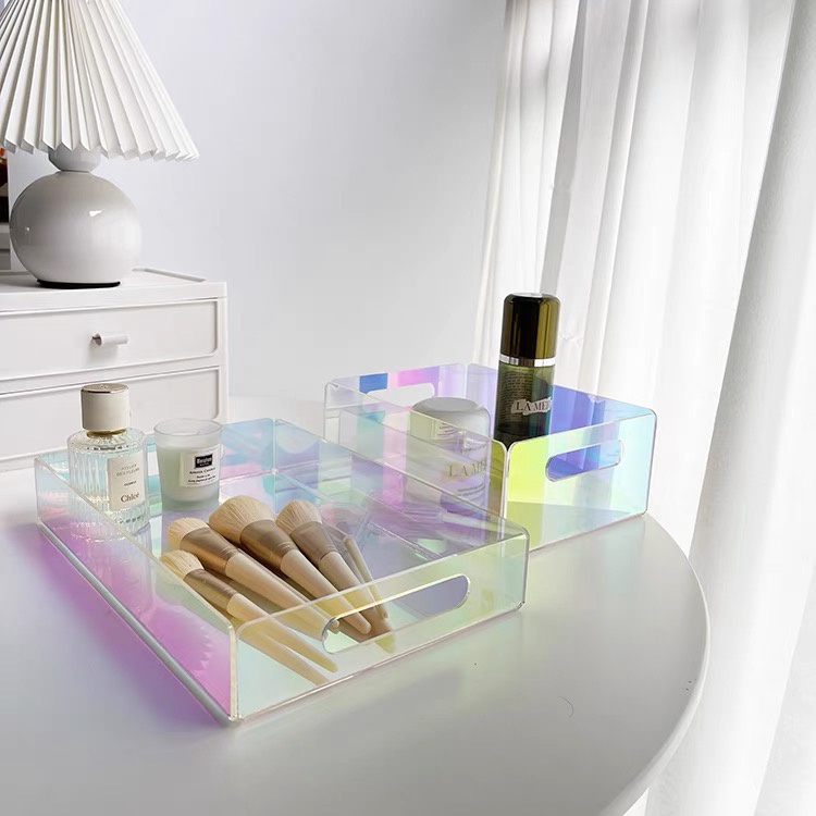 Khay đựng đồ Màu Đa Sắc Hologram sang trọng Decor trang trí nhà cửa