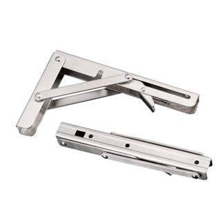 [Inox - 1 Cặp - Chữ K] Bản lề gập thông minh INOX, Giá Ke đỡ bàn gấp gọn treo tường, Pát ke chữ  chịu lực 80kg