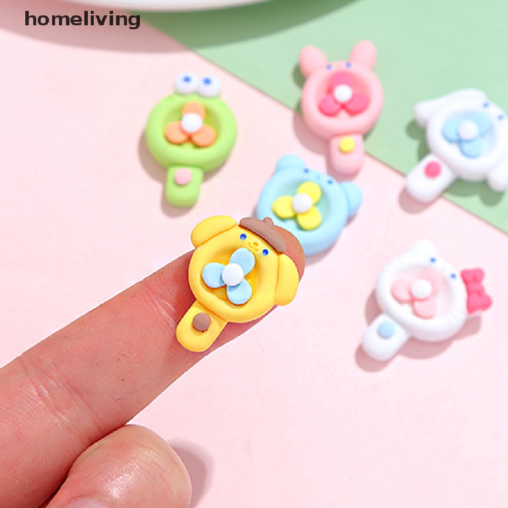 Set 10 Quạt Giấy Mini Hoạt Hình 1: 12 Trang Trí Nhà Búp Bê